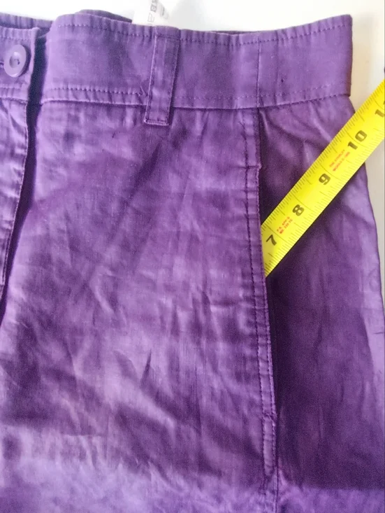 COS Plum Purple High-Rise Wide Leg Linen Trousers Size 10 - Picture 14 of 15
